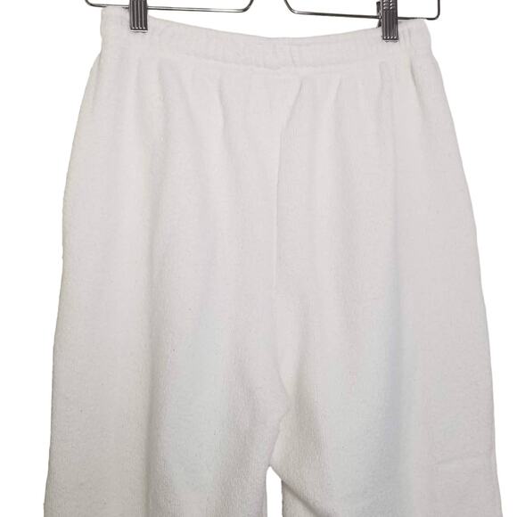 VTG 90s Walt Disney World Tour Terry Cloth Lounge Sweat Pants Size M Cream Parks - Picture 10 of 11